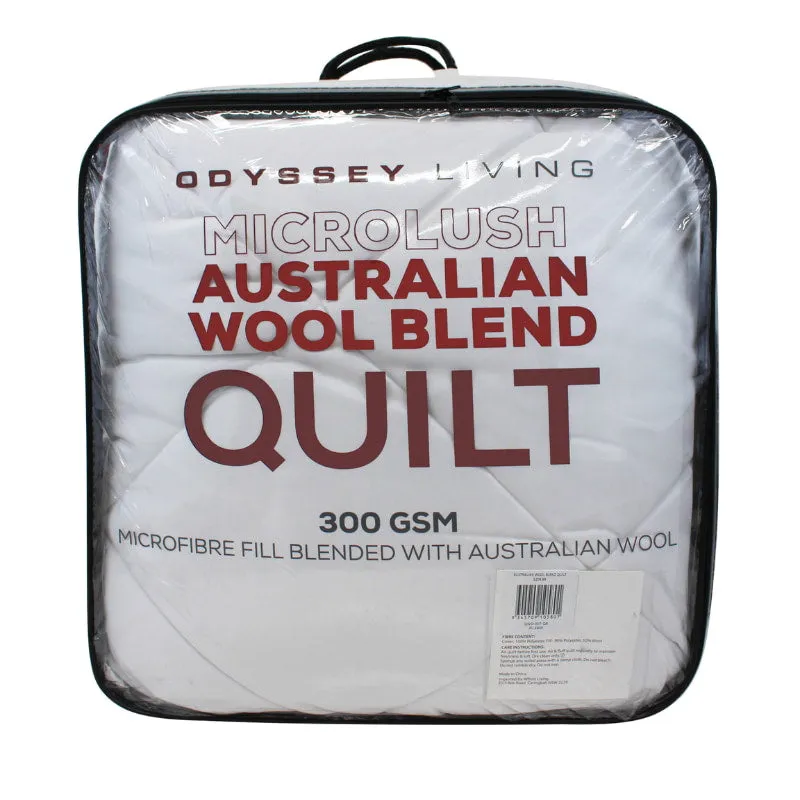 Odyssey Living Microlush Australian Wool Blend Quilt