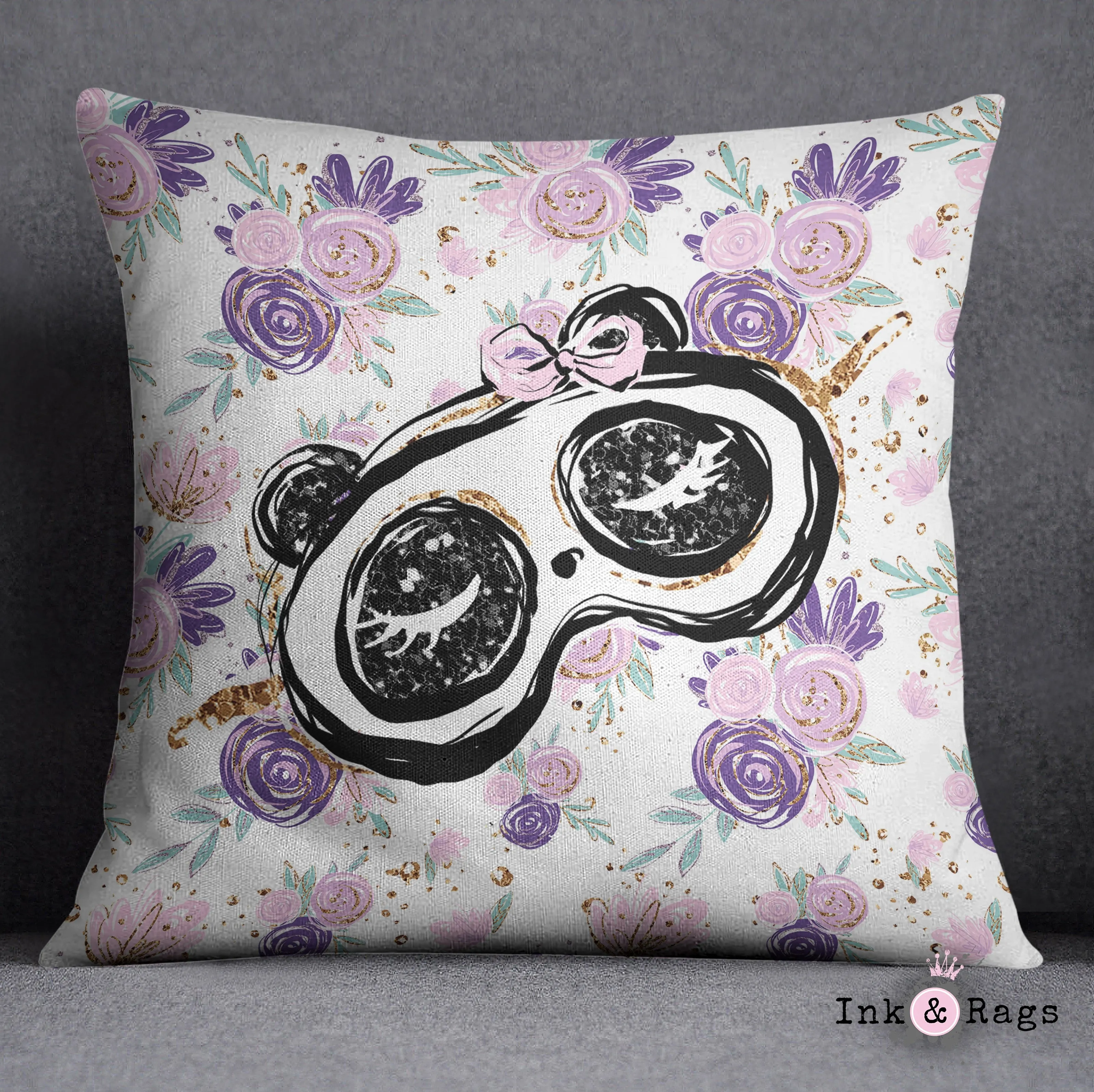 Panda Girl Fashion Decorative Throw and Pillow Cover Set