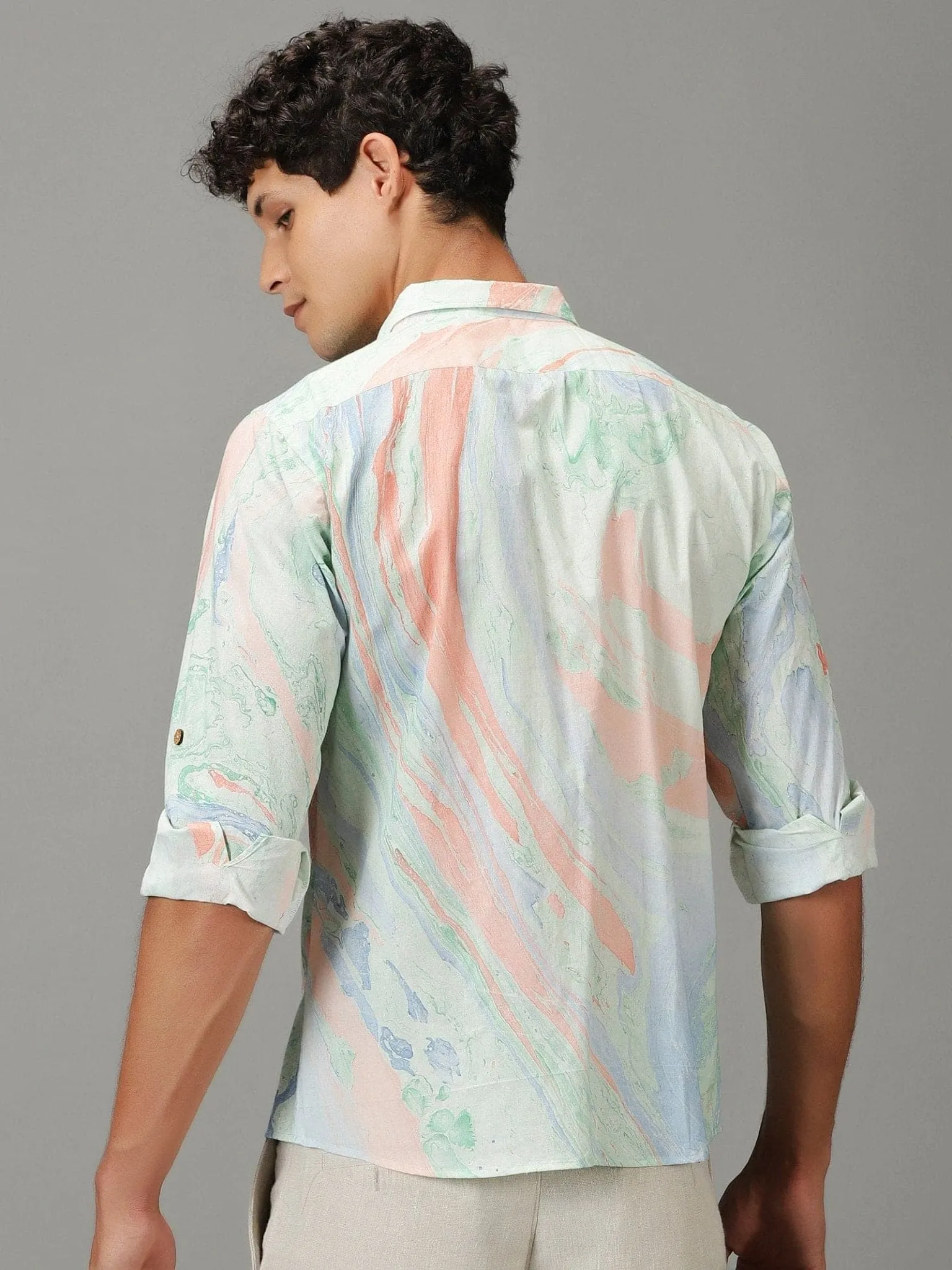 Peach Hand Dyed Men's Shirt