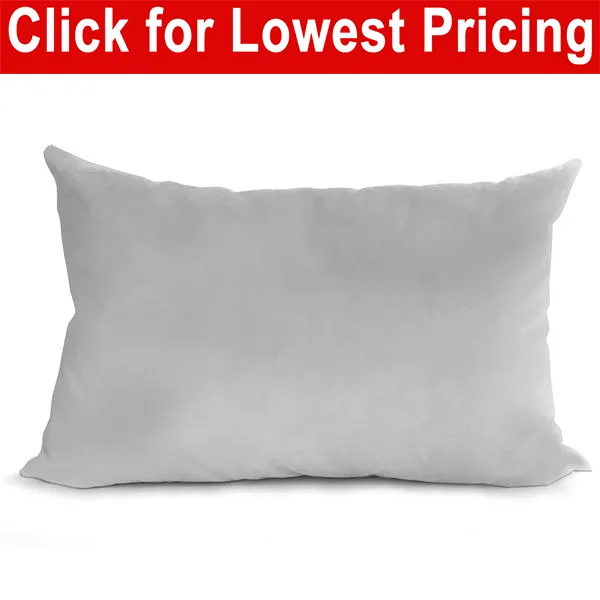 Pillow Form 12" x 24" (Synthetic Down Alternative) (Individually Bagged)