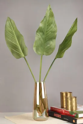 Quace Gold Glass Flower Vase Modern Decorative Vases for Home Office Decor