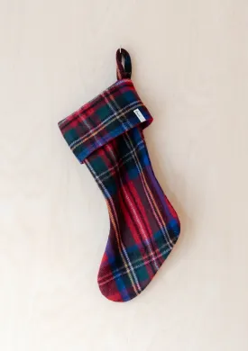 Recycled Wool Christmas Stocking in Stewart Royal Tartan