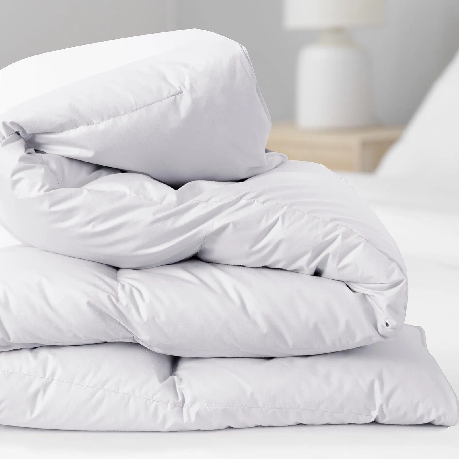 Royal Comfort 800GSM Silk Blend Quilt Duvet Ultra Warm Winter Weight  - Queen - White