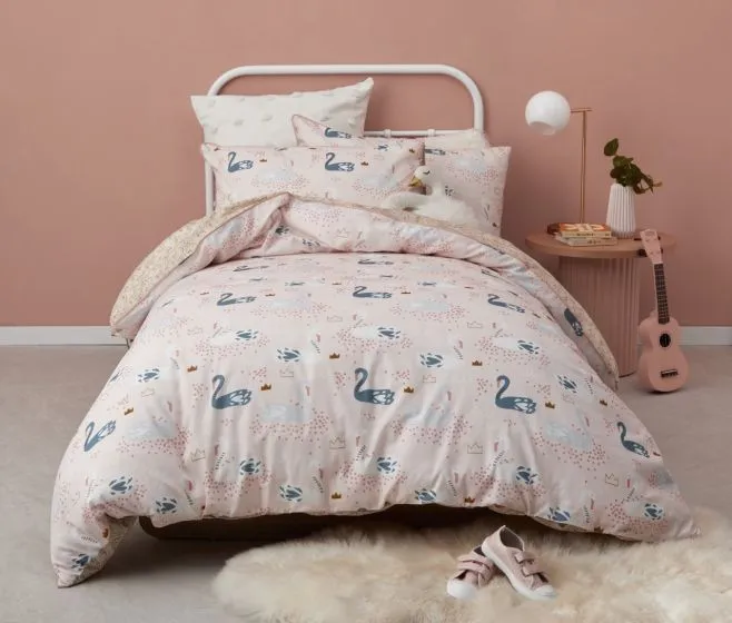 Swan Princess Quilt Cover Set By Logan & Mason Kids