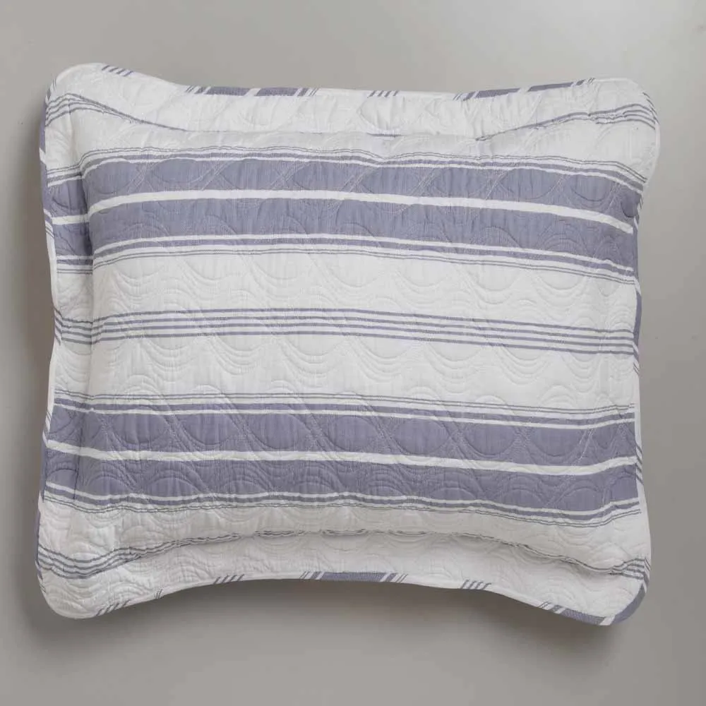 Tamarama Ocean White European Pillowcase (ea) by Logan & Mason Ultima