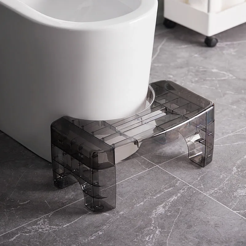 Thickened Transparent crystal Toilet Auxiliary Anti-slip Foot Step Stool Aid