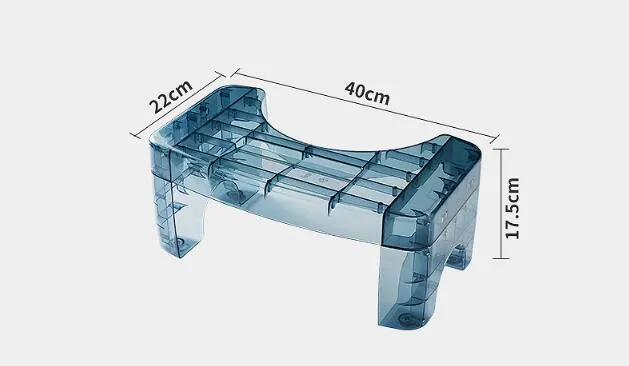 Thickened Transparent crystal Toilet Auxiliary Anti-slip Foot Step Stool Aid