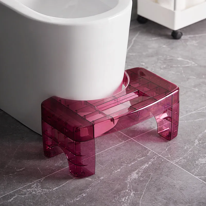 Thickened Transparent crystal Toilet Auxiliary Anti-slip Foot Step Stool Aid