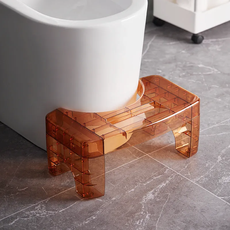 Thickened Transparent crystal Toilet Auxiliary Anti-slip Foot Step Stool Aid