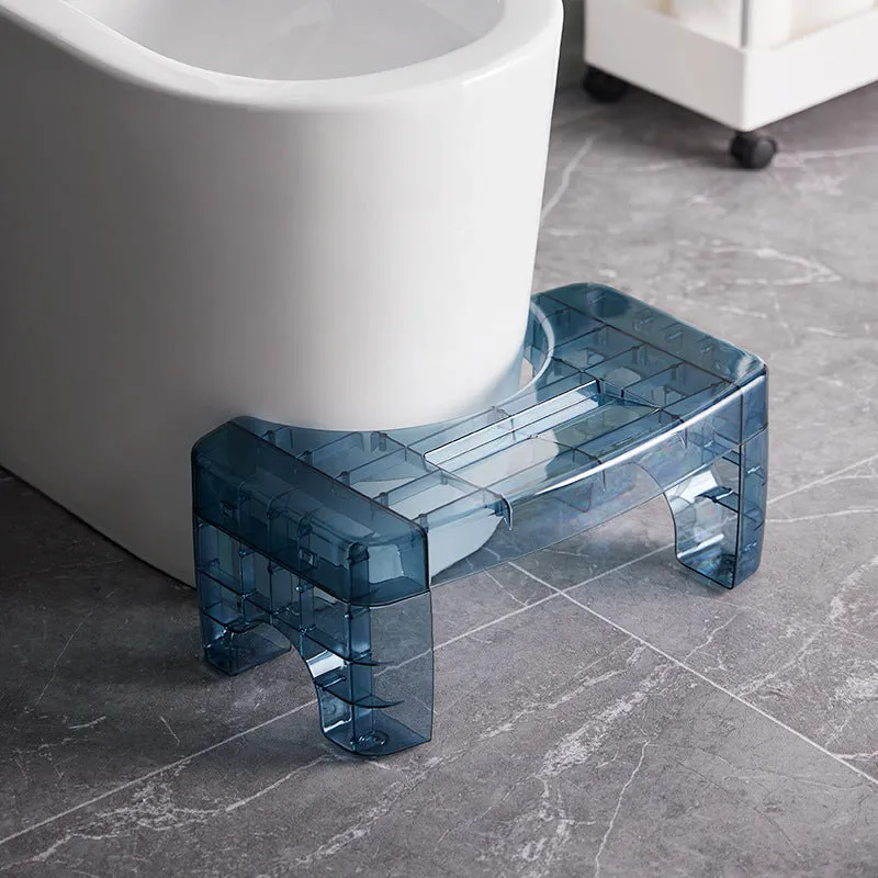 Thickened Transparent crystal Toilet Auxiliary Anti-slip Foot Step Stool Aid