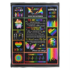 To My Love Lgbt The Day Met You,Soft Blanket, Fleece Blanket.Home Decor Bedding Couch Sofa For Lgbt