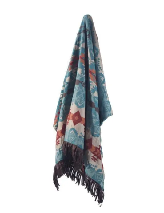 Turquoise Chamarro Throw