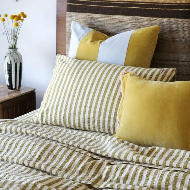 Velvet Stripe Euro Pillowcase