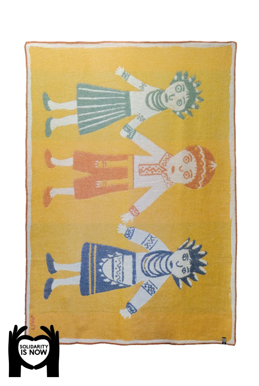 Wool Blanket "Children Guards" by Maria Prymachenko - Limited Edition